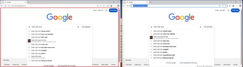 Nhiều cửa sổ trình duyệt đang sync